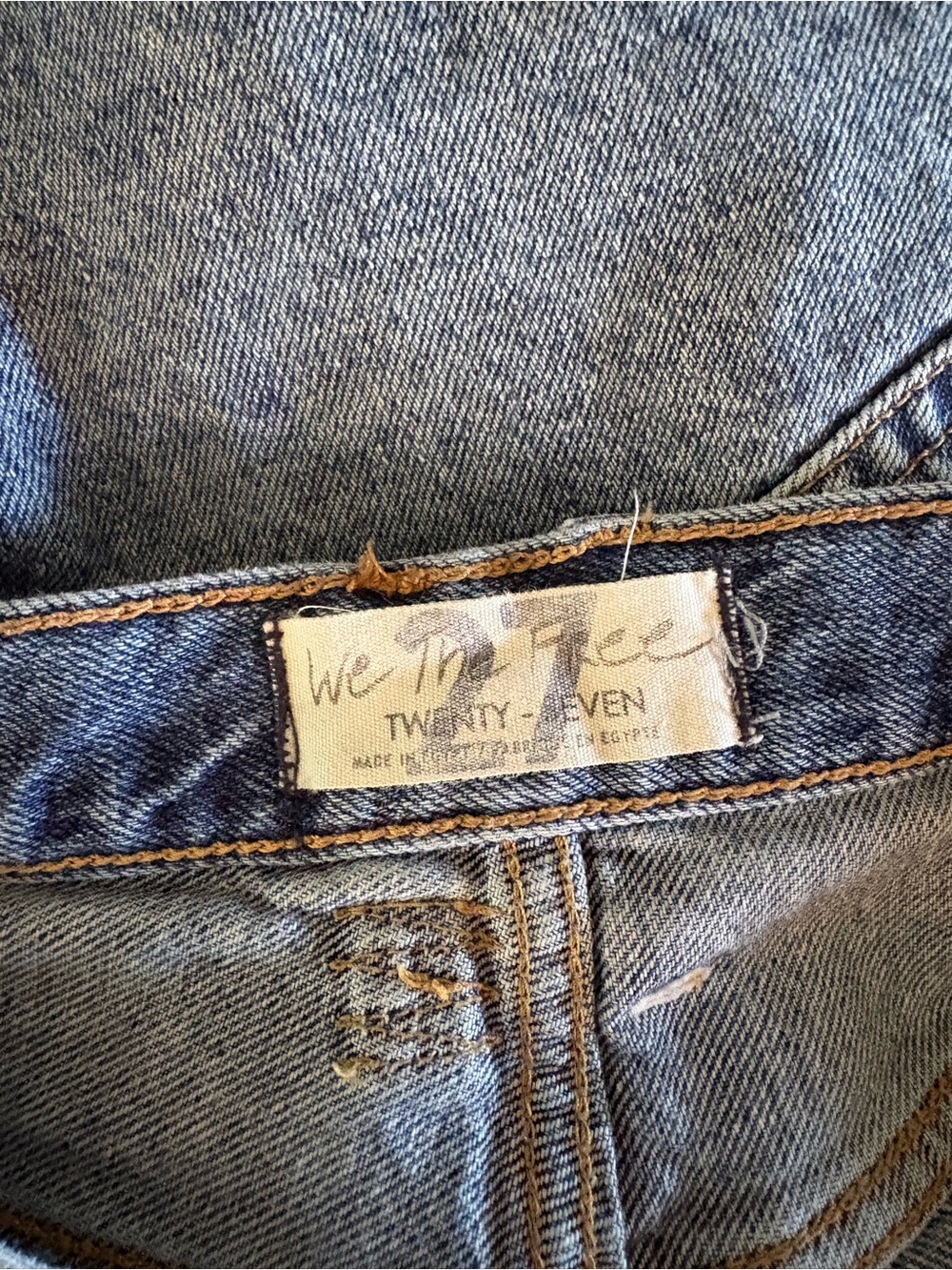 Free People We The Free Makai Cutoff Short in Shout & Twist Med Blue Size 27 - Picture 10 of 12